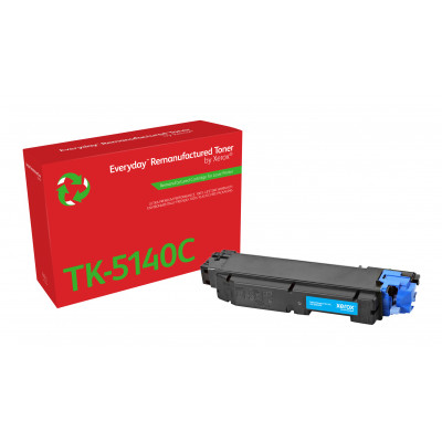 Everyday Remanufactured Everyday™ Cyan Remanufactured Toner by Xerox compatible with Kyocera TK-5140C, Standard capacity