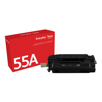 Everyday ™ Black Toner by Xerox compatible with HP 55A (CE255A), Standard capacity