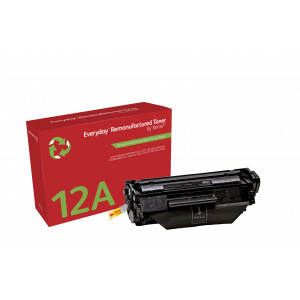 Everyday ™ Mono BLACK Remanufactured Toner Cartridge by Xerox compatible with HP 12A (Q2612A), Standard capacity
