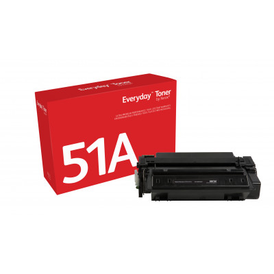 Everyday ™ Black Toner by Xerox compatible with HP 51A (Q7551A), Standard capacity