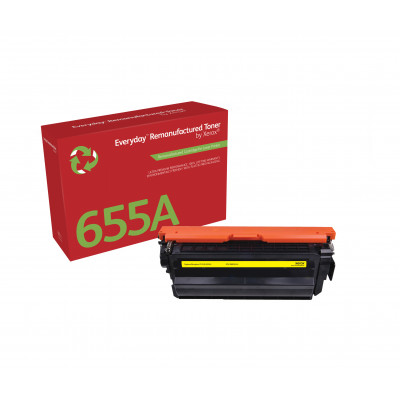 Everyday Remanufactured Everyday™ Yellow Remanufactured Toner by Xerox compatible with HP 655A (CF452A), Standard capacity