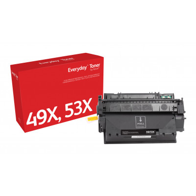 Everyday ™ Black Toner by Xerox compatible with HP 49X 53X (Q5949X/ Q7553X), High capacity