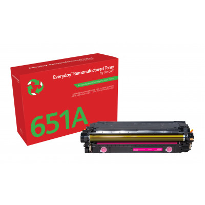 Everyday ™ Magenta Remanufactured Toner by Xerox compatible with HP 651A 650A 307A (CE343A/CE273A/CE743A), Standard capacity