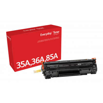 Everyday ™ Black Toner by Xerox compatible with HP 35A 36A 85A (CB435A/ CB436A/ CE285A), Standard capacity