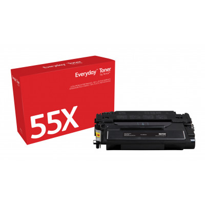 Everyday ™ Black Toner by Xerox compatible with HP 55X (CE255X), High capacity