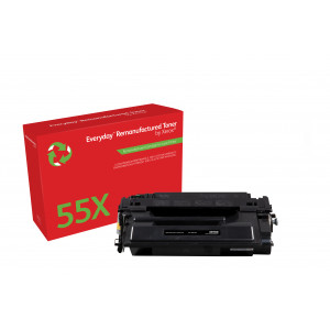 Everyday ™ Mono Remanufactured Toner by Xerox compatible with HP 55X (CE255X), High capacity