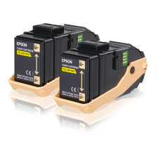 Epson Double Pack Toner Cartridge Yellow 7.5kx2